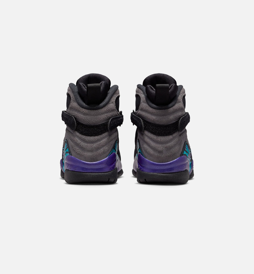 Air Jordan 8 Retro Aqua Grade School Lifestyle Shoe - Black/Bright Concord/Multi Color