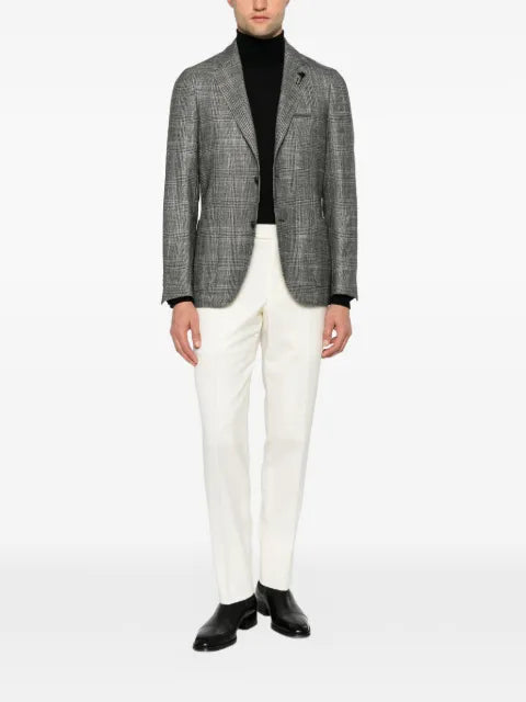 Lardini Iconic Prince of Wales buttoned blazer