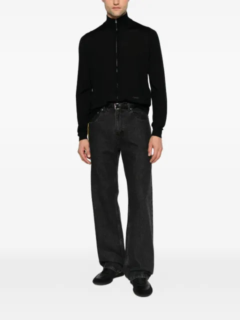 FENDI zip-up high-neck sweater