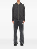 Stone Island 6100067 brushed organic cotton fleece zip-up hoodie