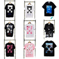 Off‑White Melt Arrow Gradient Splash Ink Crew Neck T‑Shirt Unisex