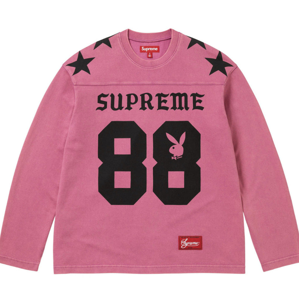 Supreme Multi‑Style Number Print Oversized Long Sleeve Tee Streetwear