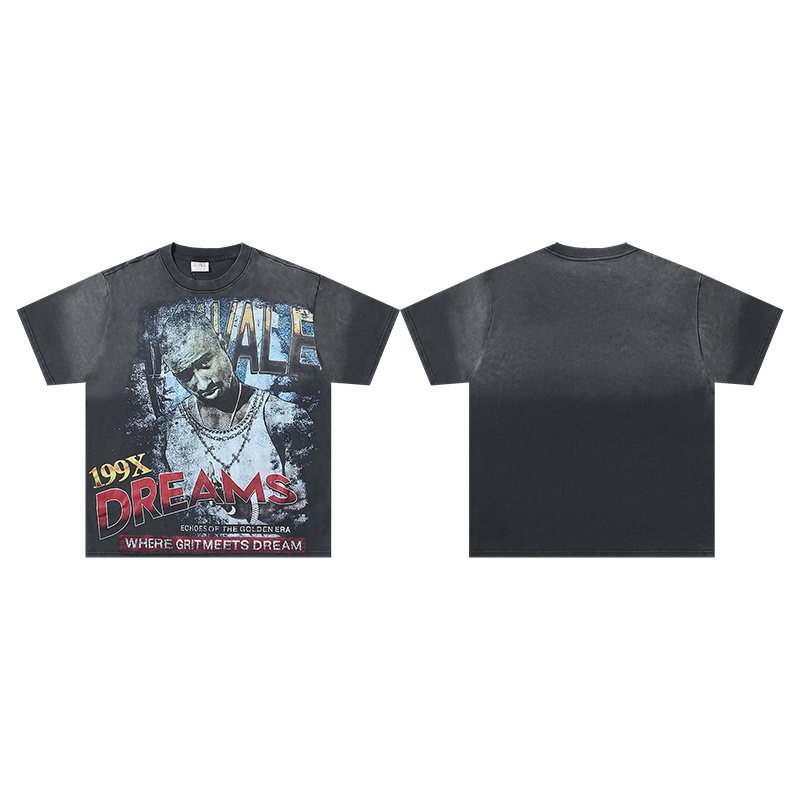 VALE USA Golden Era Washed Graphic T-Shirt
