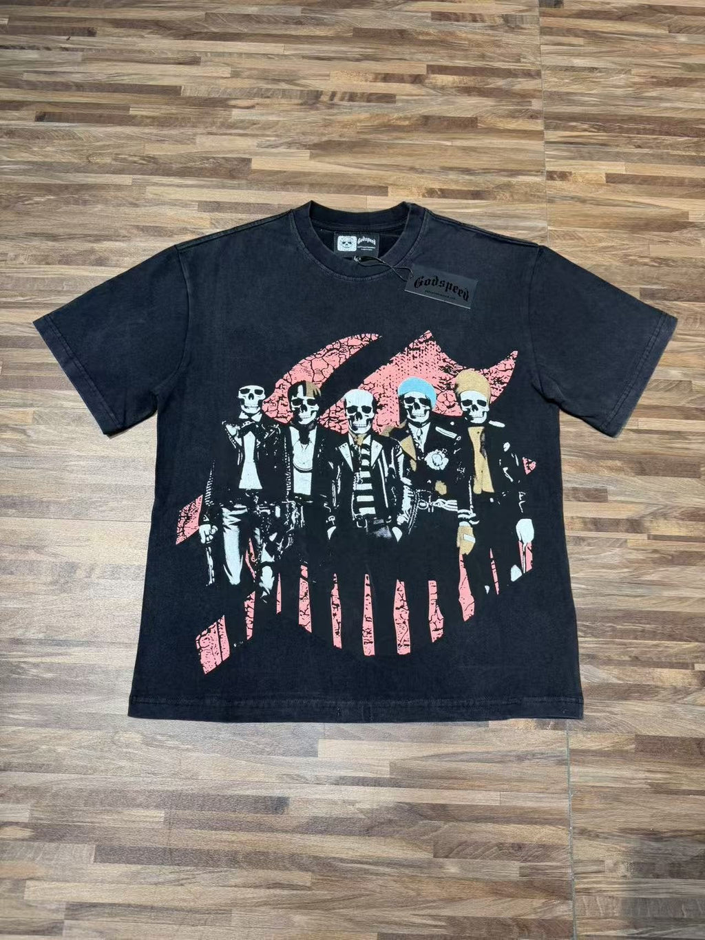 Godspeed Skeleton Band Graphic T-Shirt
