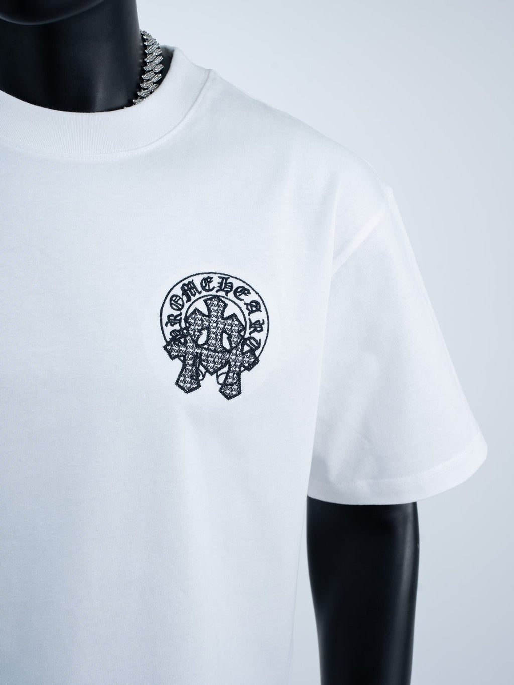 Chrome Hearts Rhinestone Slogan Graphic T-Shirt