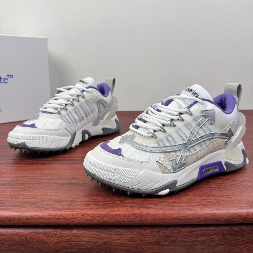 Off-White ODSY-1000 White Purple Sneakers