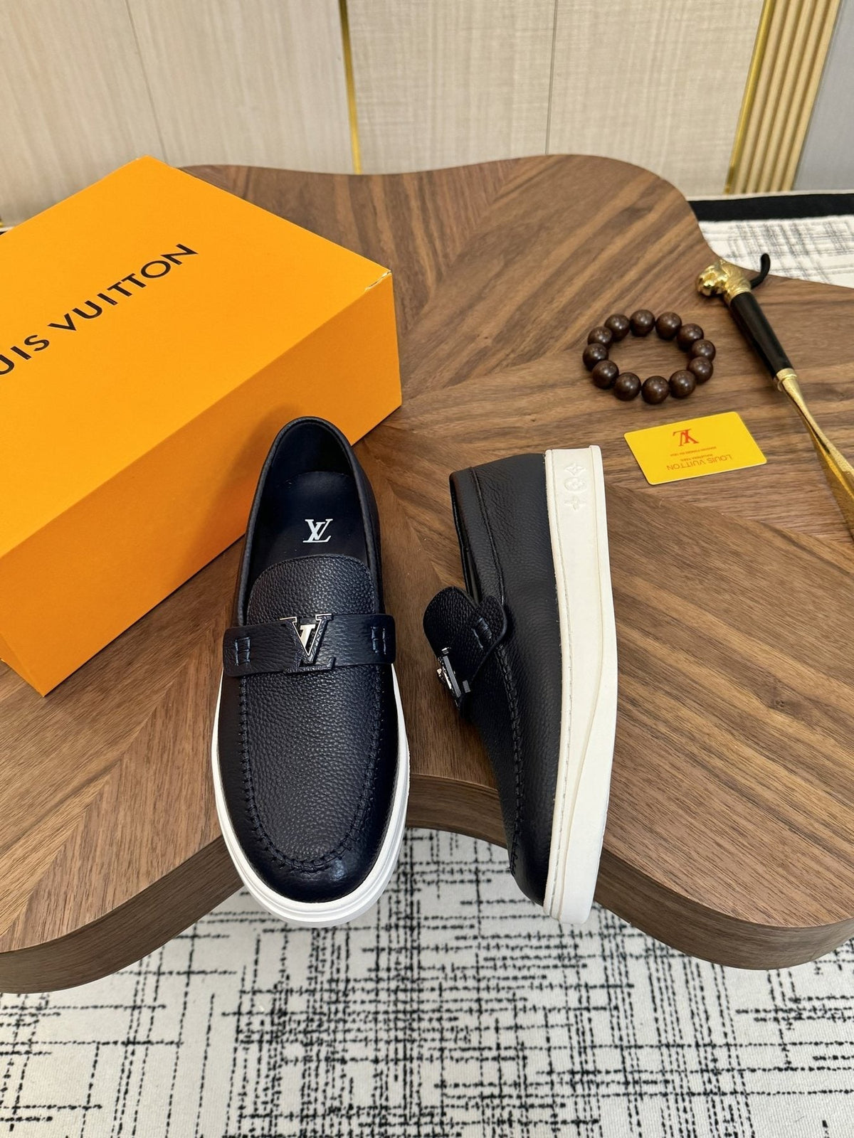 Louis Vuitton Logo Strap Slip-On Shoes