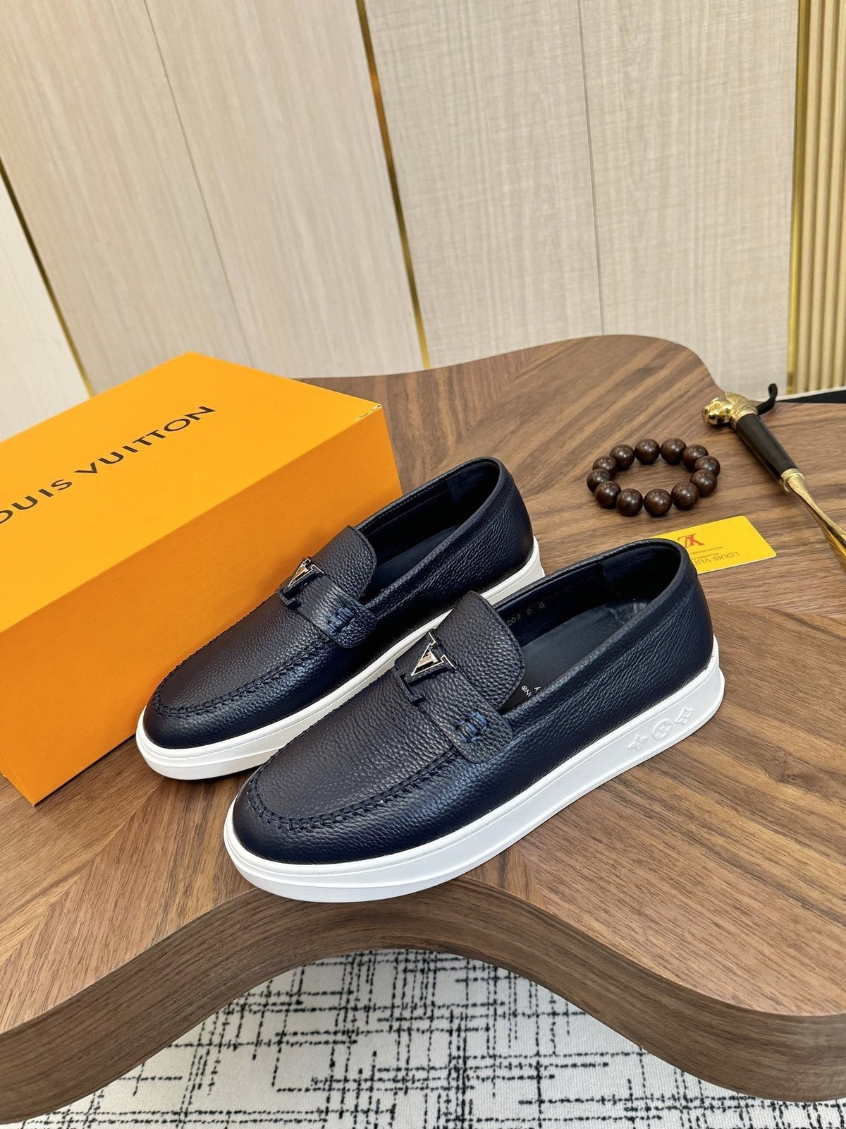 Louis Vuitton Logo Strap Slip-On Shoes